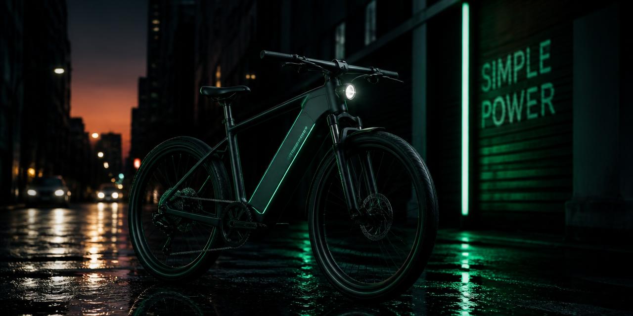 Bici elettrica moderna in città